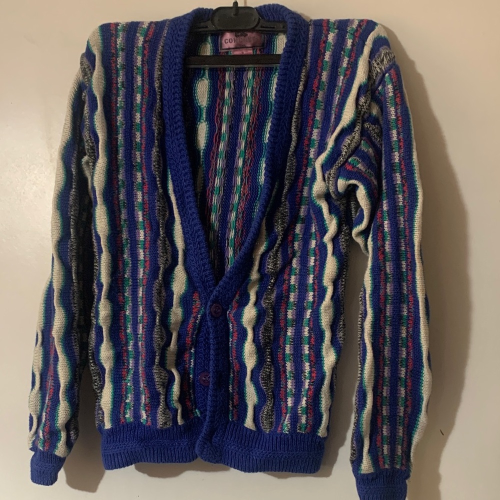 Vintage Boys Colorful Striped Cardigan
